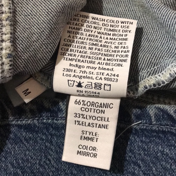 Boyish Emmett Puff Shoulder Denim Dress in “Mirror” Size XL - Picture 13 of 14